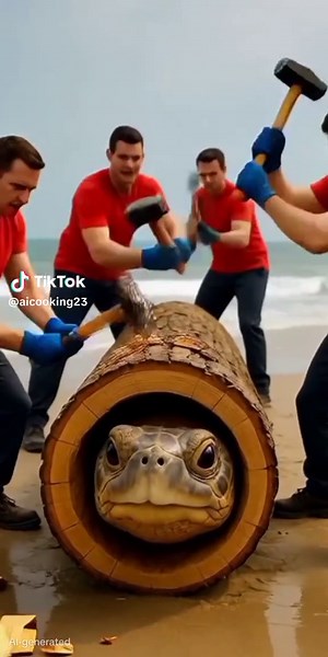 Rescue Turtle from Giant Log: A Heartwarming Adventure