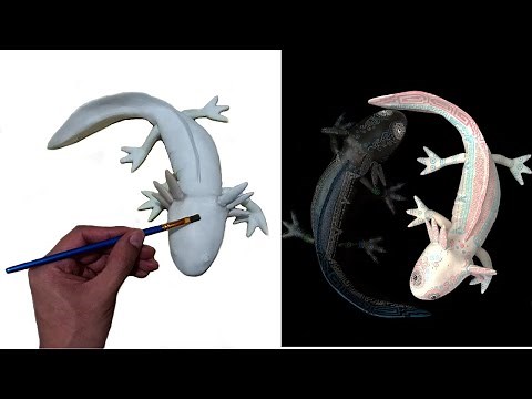 Haciendo Alebrijes Ajolotes