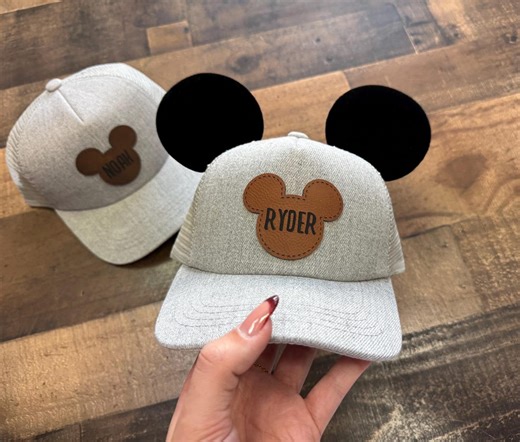 Dad Son Mickey Hat With Ears, Retro Mickey Ears Hat, Disney World Boys Cap, Toddler Custom Hat, Kids Disneyland Hat, Family Disney Hats - Etsy