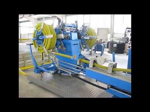 Automatic pipe coiler and hose coiling machine