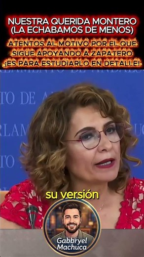 MONTERO'S EXCUSE TO DEFEND ZAPATERO IS WORTH ANALYZING IN DETAIL