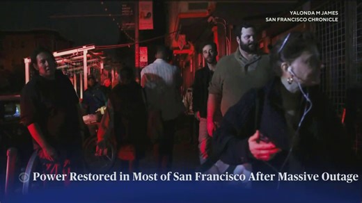 CBS Evening News on Instagram: "Power has been restored for most of the people in San Francisco who were impacted by a massive power outage that left more than 130,000 customers in the dark on Saturday. PG&E blamed the outages on a fire at one of its substations."