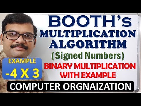 Booth's Multiplication algorithm with example (-4 x 3)||Binary Multiplication||Computer Organization