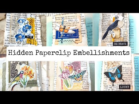 Hidden Paperclip Book Page Embellishments/Altered Paper Clips
