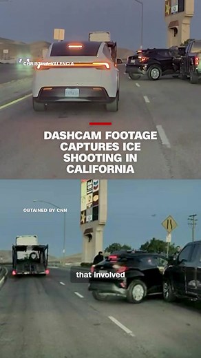 CNN obtained dashcam footage of a shooting involving ICE agents in central California, where officers surrounded a vehicle after a collision. DHS has confirmed the suspect was taken to the hospital. ICE Director Todd Lyons said the suspect is an undocumented immigrant and gang member “wanted in El Salvador for questioning in connection to a murder.” #CNN #News