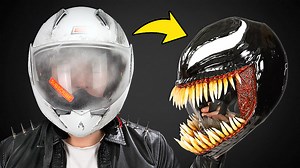 10K views · 35 reactions | Customizing a motorcycle helmet into a Venom mask | 5-Year Crafts | Facebook