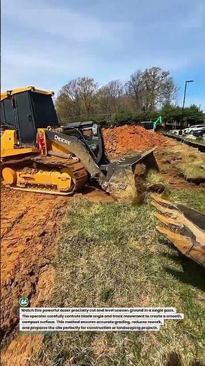 Precision Land Grading with Dozer Blade | Smooth Finish Fast 🚜#Construction #Grading #HeavyEquipment
