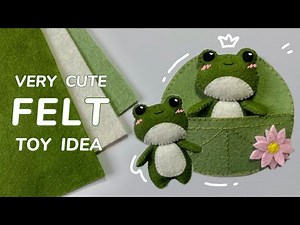 How I make cute felt frog🐸✨ | Amazing craft idea | Relaxing video🌸