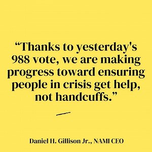 11K views · 350 reactions | Yesterday, Congress took a huge step forward passing the National Suicide Hotline Designation Act, putting the country on track to make #988 fully operational. PLEASE NOTE: #988 is not yet up and running. Experiencing a crisis? Please call 1-800-273-TALK (8255) or text “NAMI” to 741741." https://bit.ly/3iUeLl9 | NAMI | Facebook