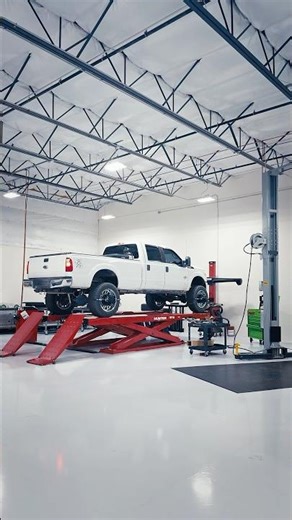 2012 F-350 in the shop for a clean, precise alignment-getting everything dialed in the right way.