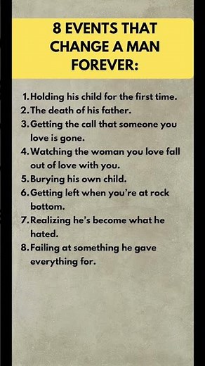8 Life Events That Change a Man Forever | Powerful Moments That Shape a Man’s Character #immortal