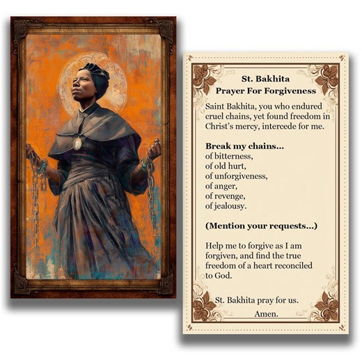 St. Bakhita Holy Prayer Card - Prayer for Forgiveness - (digital Download) - Etsy