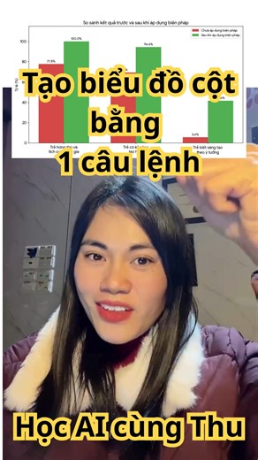 -> Không cần nhiều thao tác để tạo biểu đồ cột -> chỉ 1 câu lệnh thôi ạ -> Veo3, Ai, Canva, SKKN, và ứng dụng AI vào giáo dục, mọi người qua học tập và chia sẻ cùng thu nhé. https://zalo.me/g/opzgdj659 #giaovienmamnon #cogiaobbling #giaovientieuhoc #giaovien #HocAI #canva #moinguoi #trochoi | Nguyễn Thu