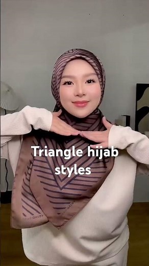 Triangle hijab styles tutorial 😍