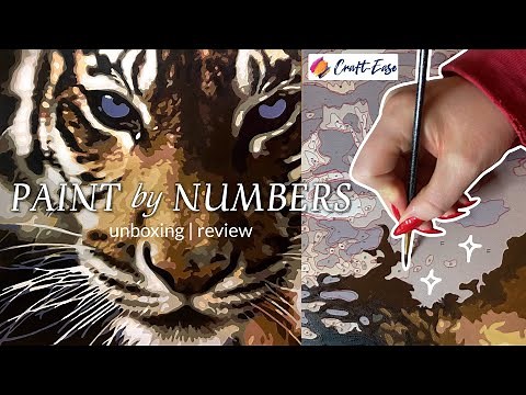 Artist tries PAINT BY NUMBERS for the first time 🐅 unboxing & review 🎨 Craft-Ease