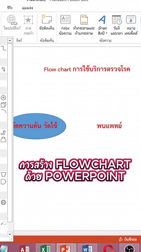การสร้าง Flowchart ด้วย PowerPoint อย่างง่าย