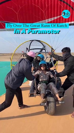 50K views · 224 reactions | #CTDiscovery Paramotoring Experience at Rann Of Kutch Take advantage of the chance to fly through the renowned Great Rann of Kutch on a paramotor & see White Rann festival from Sky and great view of Kutch white Rann! Follow @curly.tales for more! #kutch #paramotor #rannutsav | Curly Tales | Facebook