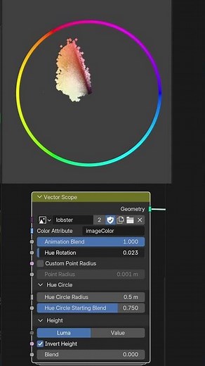 Color Visualisation using Geometry Nodes in Blender #geometrynodes #blender