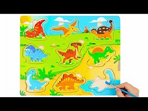 Colorful Dinosaur Adventure 🦖 Drawing and Puzzle Fun