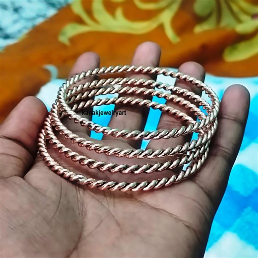 Set of 4 Handmade Pure Copper Tensor Ring Bangle| Stacking Spiral Bracelet| Bracelets| Copper Bangles| - Etsy