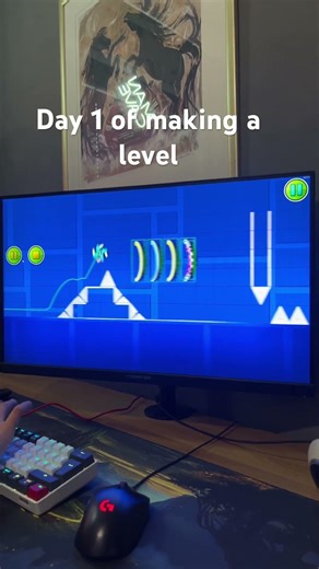 Day one of making a level #gaming #gd If you have down syndrome we can do a special request from u