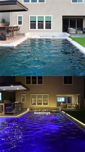 Day vs Night Modern Backyard Inspiration