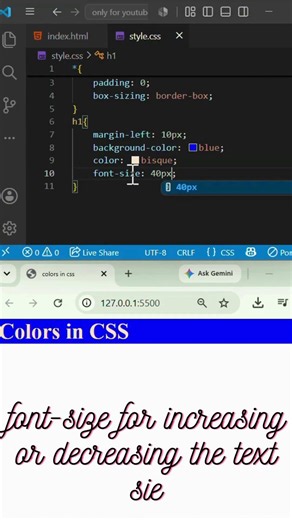 Day 3 | CSS Tutorial #3 CSS Colors & Fonts Explained #html5 #programming #coding #frontendcourse