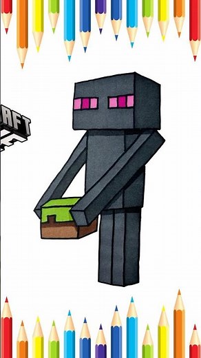 Drawing Enderman | Minecraft 👀🎨