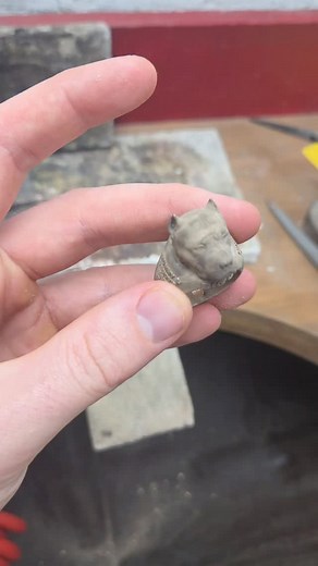 3.4K views · 399 reactions | Freshly cast 9ct yellow gold custom dog head ring, designed and made in store. DM for prices on something similar #jewellery #workshop #goldsmith #bespoke #uk | Frederick James Jewellers | Facebook