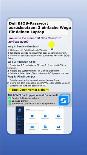 💻 Dell BIOS Passwort vergessen? Dell Bios Passwort zurücksetzen#dell #pc #password #vergessen #tips
