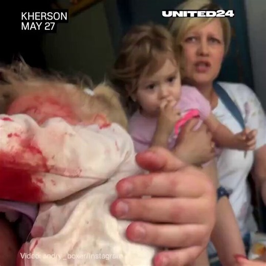 Russian forces shelled residential neighborhoods in Kherson with multiple launch rocket systems.A father was killed. A mother and her two young daughters were injured.This is what Russia’s war looks like: daily terror against Ukrainian civilians and children.📹: @United24media