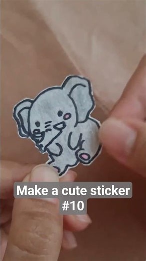 How to Make Your Own Elephant Stickers 🐘✂️ #diysticker #fyp #shorts