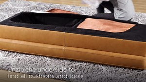 Modway Valour 81" Leather Tufted Sofa in Tan