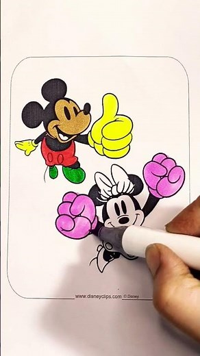 How to draw Mickey and Minnie mouse , Mickey mouse clubhouse,Disney junior Mickey @disneyjunior