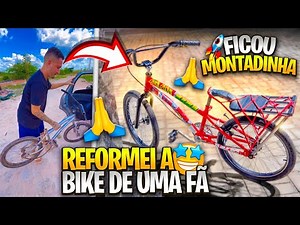 REFORMEI A BIKE DE UM FÃ E ELE FICOU MUITO FELIZ🤩🙏🏻/ FICOU MONTADINHA🚀