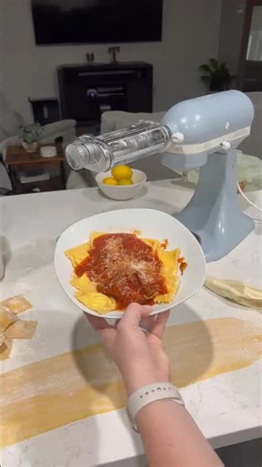 Homemade ravioli recipe with meat sauce #asmr