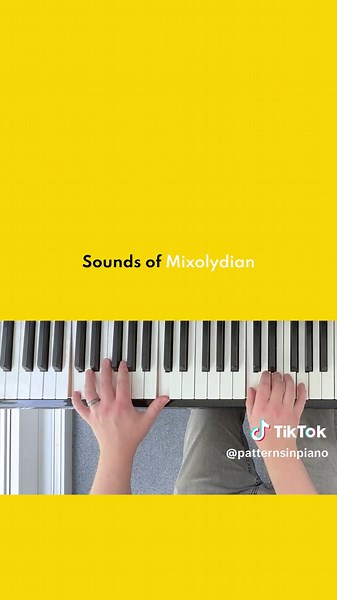 Mixolydian is a major scale with a flat 7. The flat 7 removes some of the tension from the major scale, giving Mixolydian a friendly, approachable sound. This makes it a popular choice for video game music and movie soundtracks, but Mixolydian is also widely used in Pop, Rock, Jazz, Funk, Blues and Folk music. #mixolydian #learnpiano #piano #pianoscales #musicmodes #musictheory #eartraining #musiceducation #pianotok