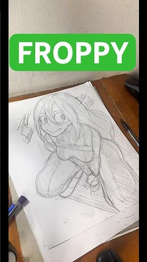 DRAWING | FROPPY (Tsuyu Asui ) | MY HERO ACADIMEA | ARTEXTRIC ART | #MHA #myheroacademia #animeeart
