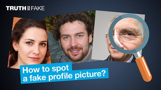 How can you spot a fake profile picture on social media?