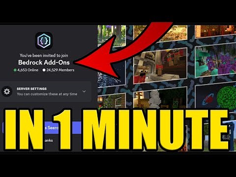 HOW to JOIN MINECRAFT BEDROCK ADDONS DISCORD SERVER ✅PC & MOBILE✅