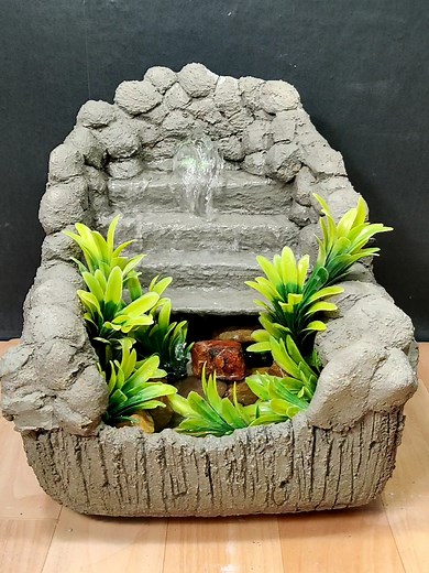 478K views · 5.1K reactions | Cemented tabletop waterfall fountain tutorial video | M Craft | Facebook
