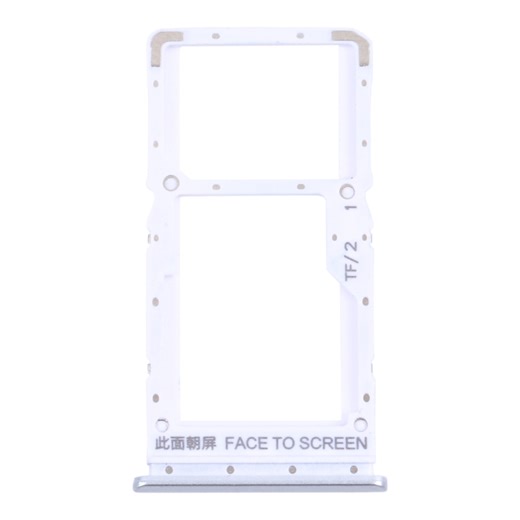[$0.51] SIM Card Tray + SIM Card Tray / Micro SD Card Tray for Xiaomi Redmi Note 10 5G / Poco M3 Pro 5G / Redmi Note 10T 5G M2103K19G M2103K19C M2103K19PG M2103K19PI(Silver)