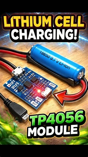 TP4056 Lithium Cell Charging 🔋⚡ | Easy DIY in 1 Minute!