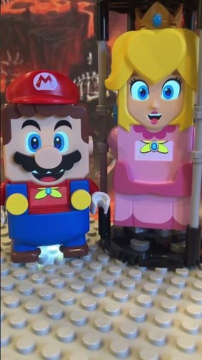 LEGO Mario Saves Peach in a Fast Escape from Dry Bowser’s Fortress