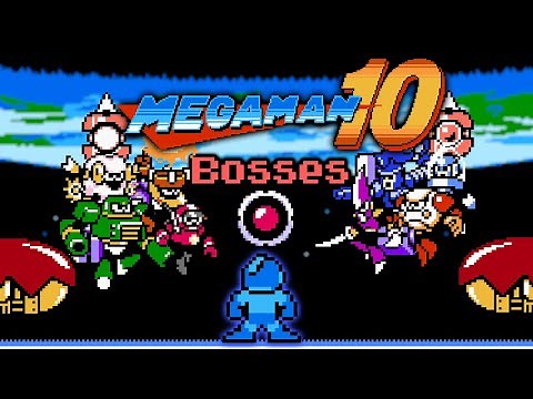 Mega Man 10 - All Bosses, Hard (No Damage, Buster only)