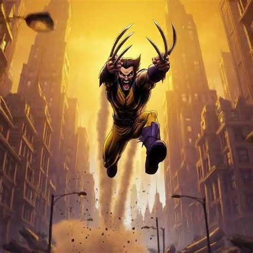 Wolverine running and slicing