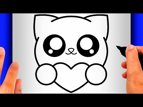 CÓMO DIBUJAR UN GATO KAWAII (FÁCIL PASO A PASO) | DIBUJOS DE GATOS KAWAII