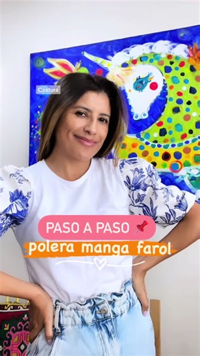 Cómo hacer una Polera con Manga Farol Paso a Paso