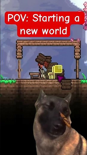 Starting a new world in Terraria