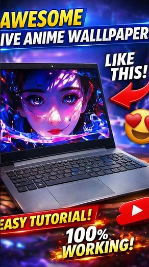 How to Set Live Wallpaper on PC / Laptop (Free & Easy) 🔥 #Shorts#LiveWallpaper #Windows11 #PCTips